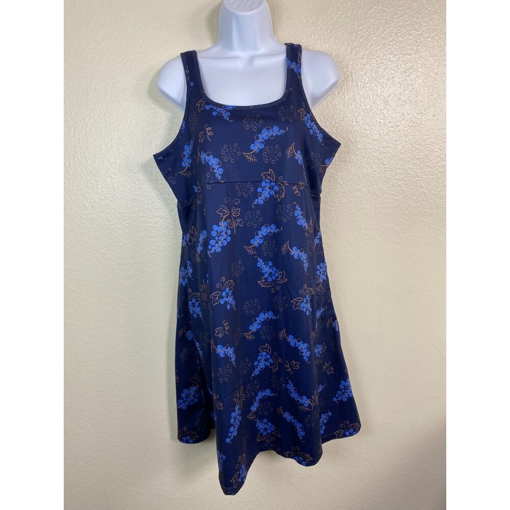 Light Bare Sleeveless Blue Dress size XL UPF 50 UV Protection Floral Outdoor